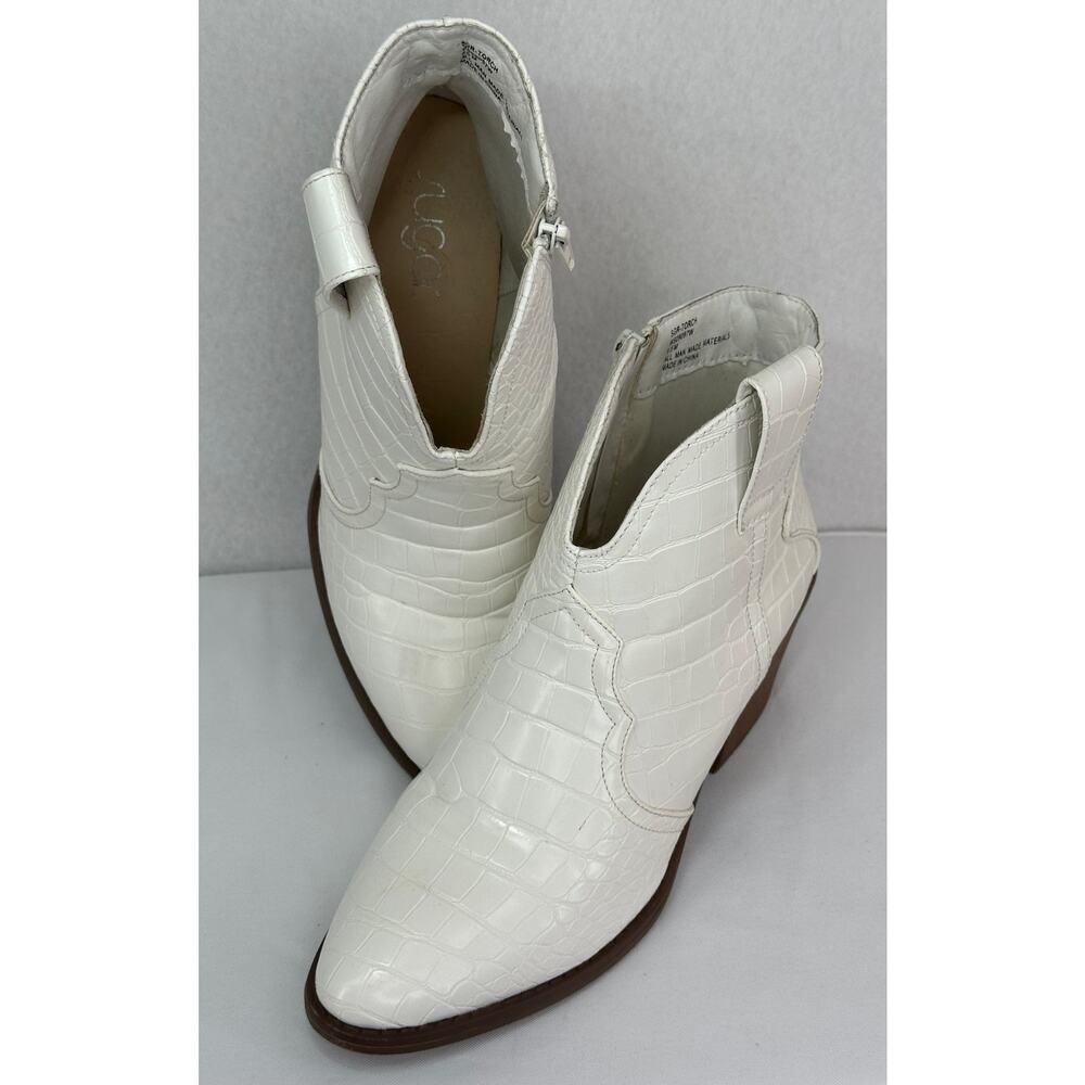 Sugar Torch Western Booties Crocodile Pattern Boots Wedding Concert 8.5M